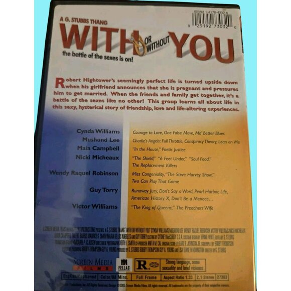 With Or Without You DVD Comedy Movie - Picture 2 of 2